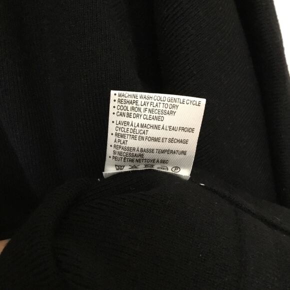 Maeve Black Crop Hoodie Sweater with Cape Sleeves - Picture 6 of 12